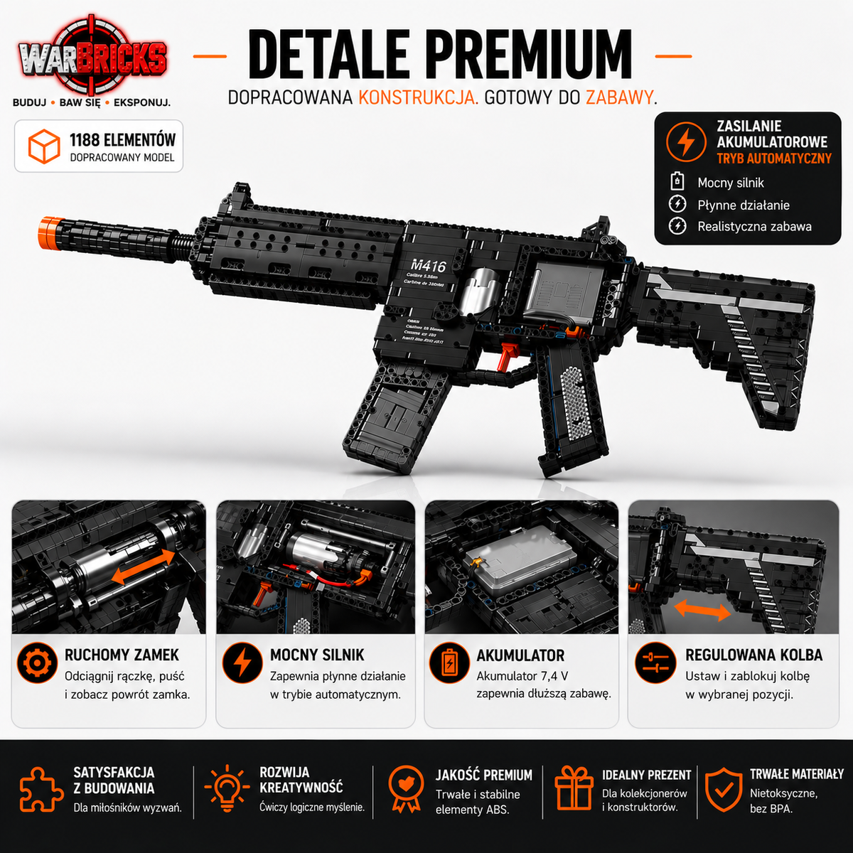 M416 - Karabin Szturmowy (1188 Elementów)