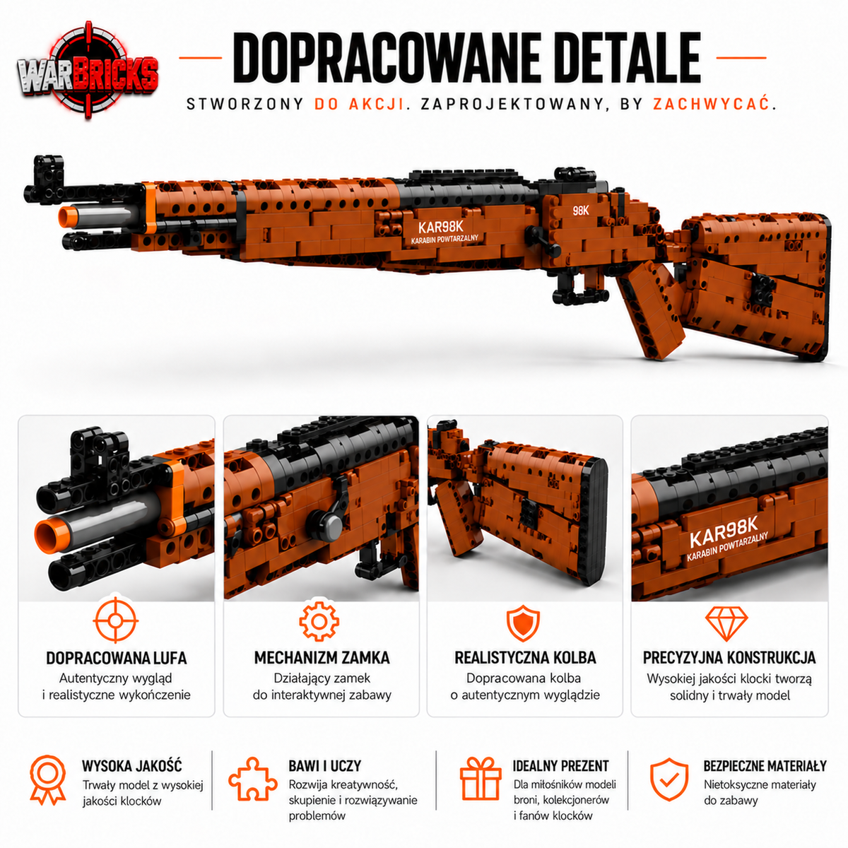 Kar98K - Karabin Wyborowy (1028 Elementów)