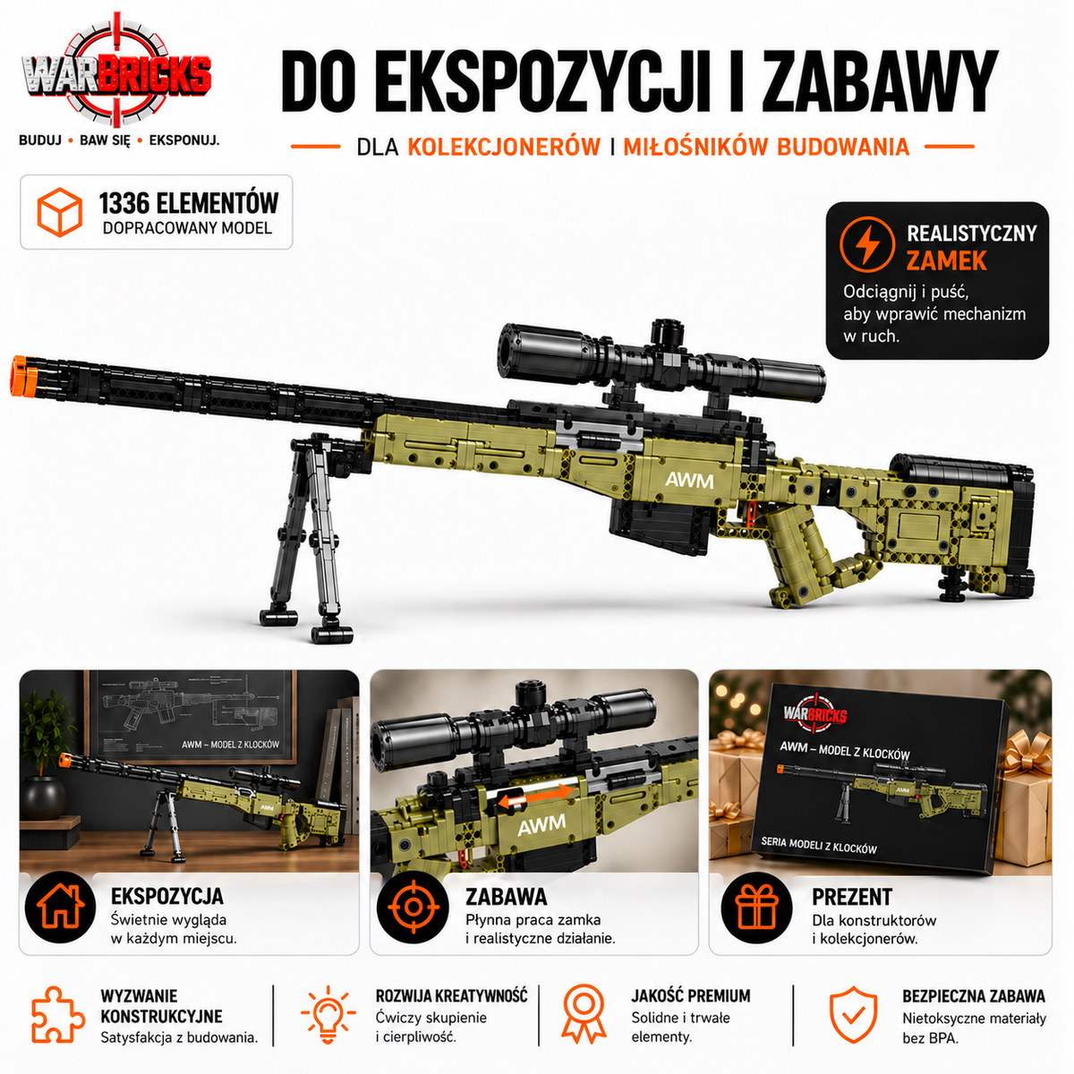 AWP - Karabin Snajperski (1336 Elementów)